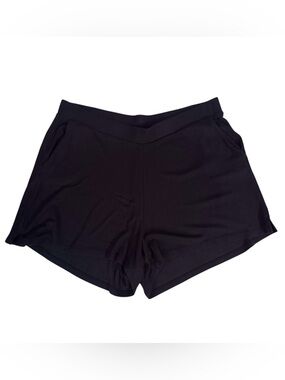 Summersalt Size X-Large Black Ribbed Pull On Shorts Pockets Lounge Beach Casual